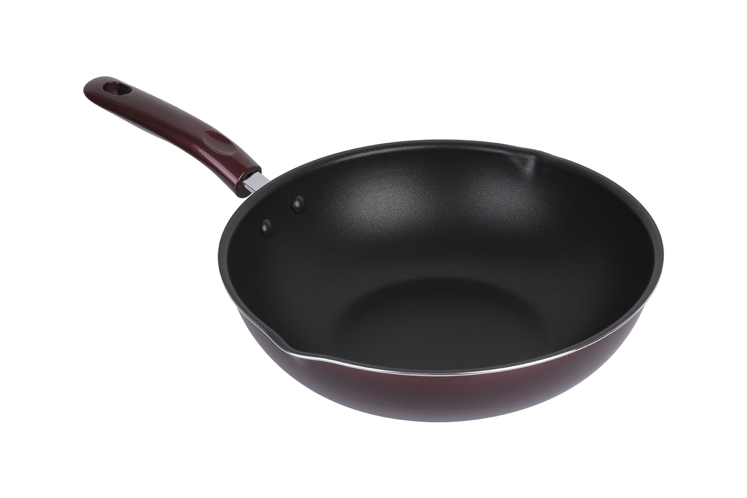 CLB3031D Wok-Avec couvercle en verre 30 wok, Flaming Wok, wok antiadhésif